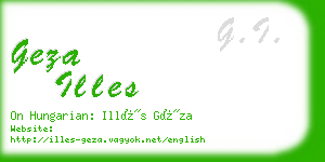 geza illes business card